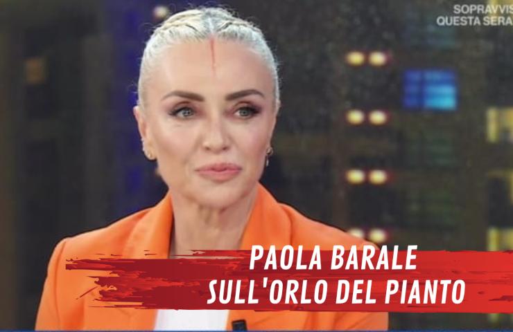 Paola Barale piange