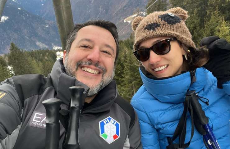Salvini e Verdini insieme neve 